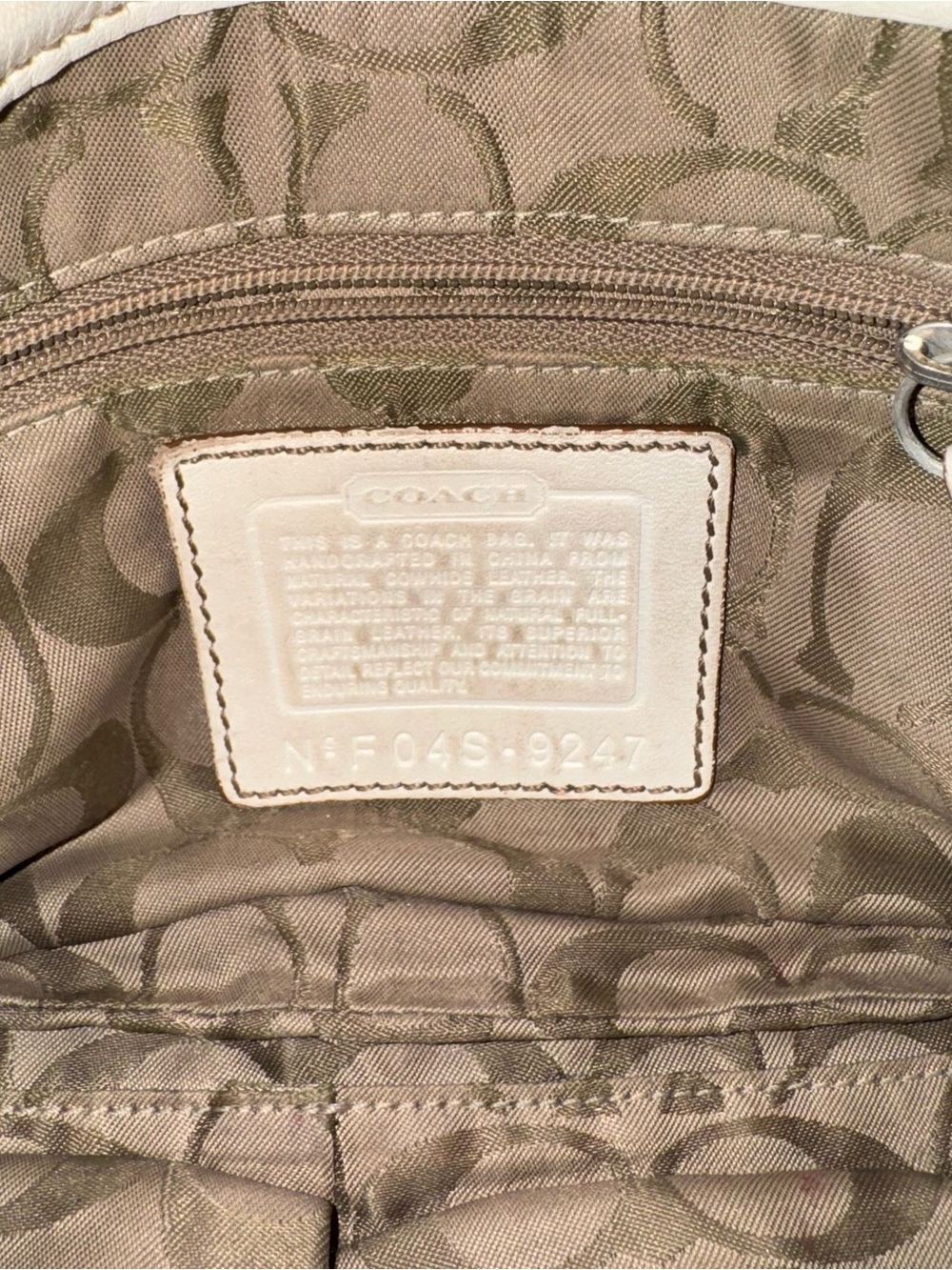 Vintage Y2K 2000s Coach White Mini Soho Leather Shoulder Bag ink stain - Picture 13 of 15